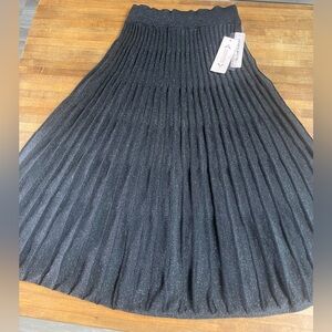 Nanette Lapore Pleated Sparkle Midi A line Skirt NWT SIZE MEDIUM